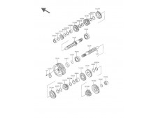 EJE SECUNDARIO DEL CAMBIO Kawasaki Vulcan 500 1989-1995