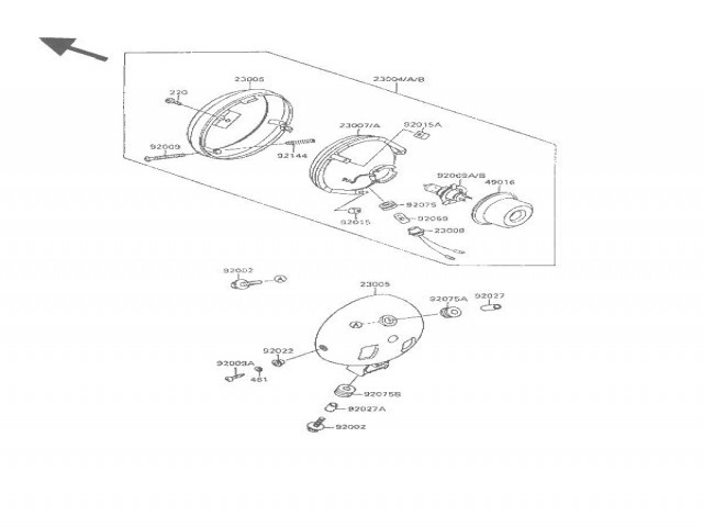 Faro Kawasaki Vulcan 500 1989-1995