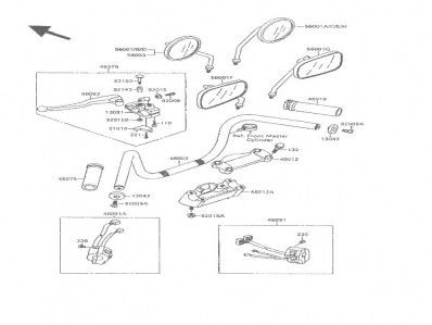 Maneta embrague Kawasaki Vulcan 500 1989-1995