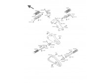 Soporte estribera trasera derecha Kawasaki Vulcan 500 1989-1995