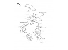 Aleta porta bateria Kawasaki Vulcan 500 1989-1995
