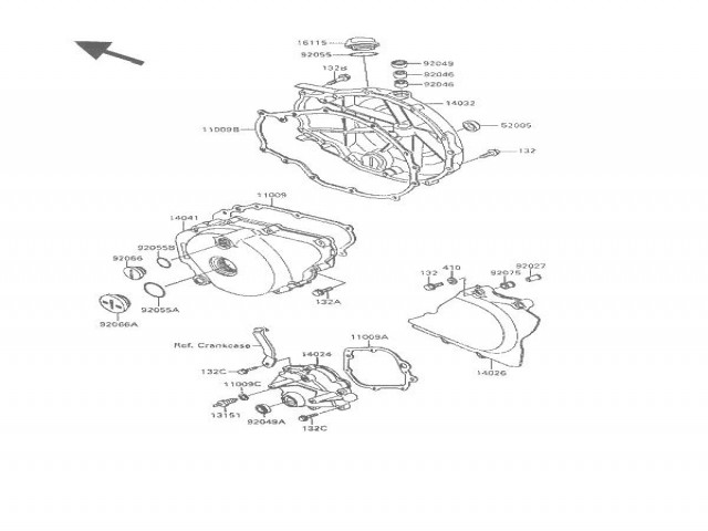 Tapa embrague de motor Kawasaki Vulcan 500 1989-1995
