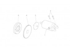 Piñon doble motor arranque Aprilia Scarabeo 125 - 200 cc 2007 - 2011