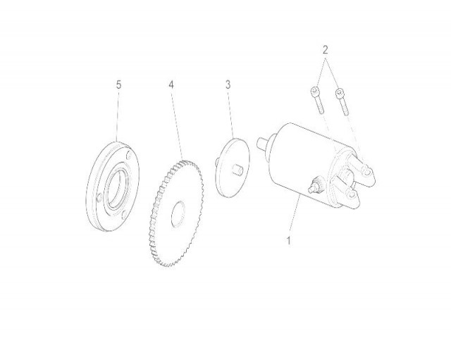 Piñon doble motor arranque Aprilia Scarabeo 125 - 200 cc 2007 - 2011