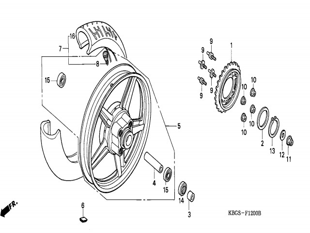 Porta coronas Honda Cb 250 1992-2005