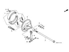 Eje rueda trasera Honda Cb 250 1992-2005