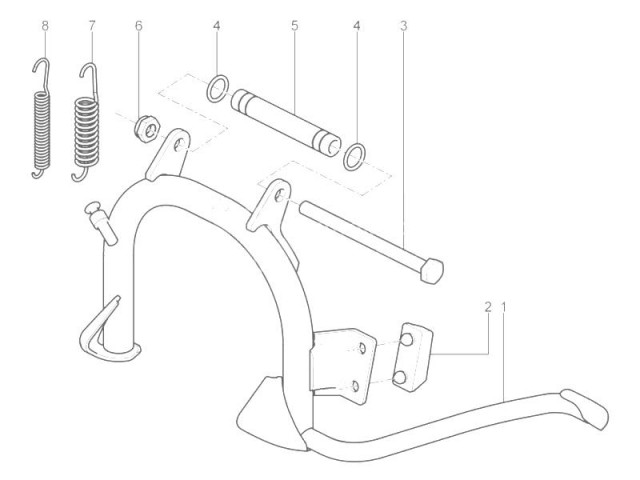 Caballete Aprilia Sportcity one 125 2008-2015