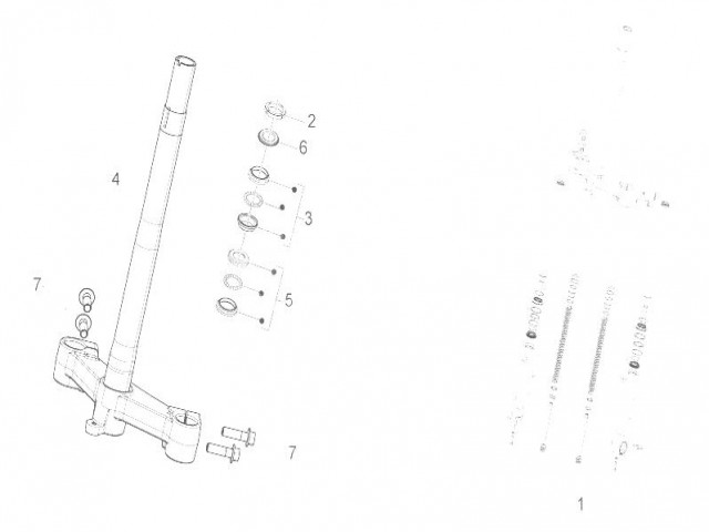Tija inferior Aprilia Sportcity one 125 2008-2015