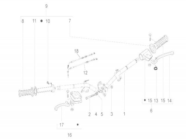 Manillar Aprilia Sportcity one 125 2008-2015