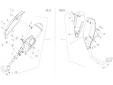 Embellecedor silencioso Aprilia Sportcity one 125 2008-2015