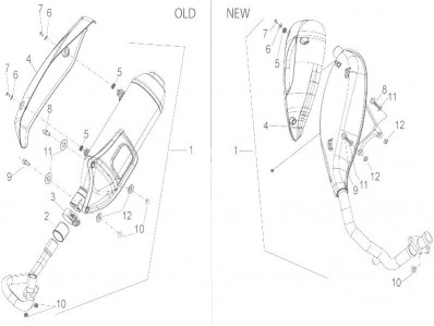 Escape completo Aprilia Sportcity one 125 2008-2015