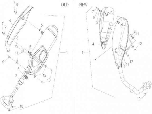 Escape completo Aprilia Sportcity one 125 2008-2015