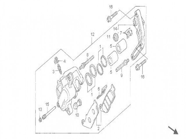 Pinza freno delantera Honda cb 500 1993 - 1997