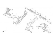 Estribera trasera izquierda Honda cb 500 1993 - 1997