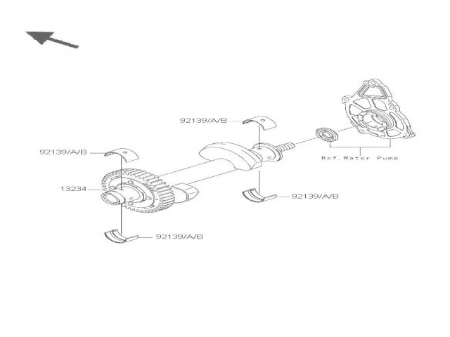 Motor eje de balance Kawasaki er6n abs 650 2009-2011