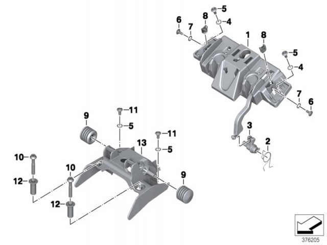 MECANISMO DE ASIENTO Bmw R1200 r 2015 - 2018
