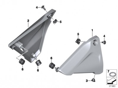 Cacha bateria derecha Bmw R1200 r 2015 - 2018