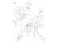 SOPORTE EMBELLECEDOR RADIADOR IZQUIERDO INTERIOR Kawasaki Z900 y z900 abs 2017 - 2019