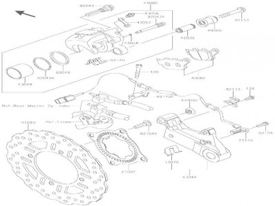 CORONA ABS TRASERA Kawasaki Z900 y z900 abs 2017 - 2019