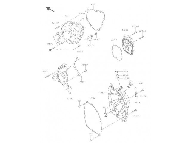 TAPA EMBRAGUE DE MOTOR Kawasaki Z900 y z900 abs 2017 - 2019