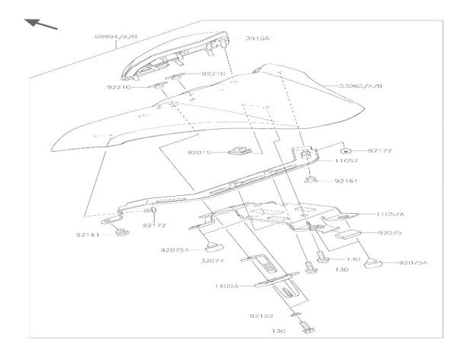 COLÍN CUBRE ASIENTO Kawasaki Z900 y z900 abs 2017 - 2019