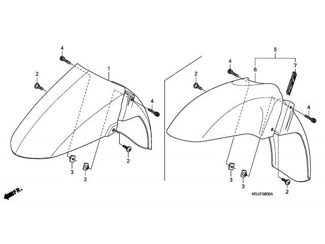 Aleta delantera Honda Swing 125 y Swing 125 ABS 2007 - 2013