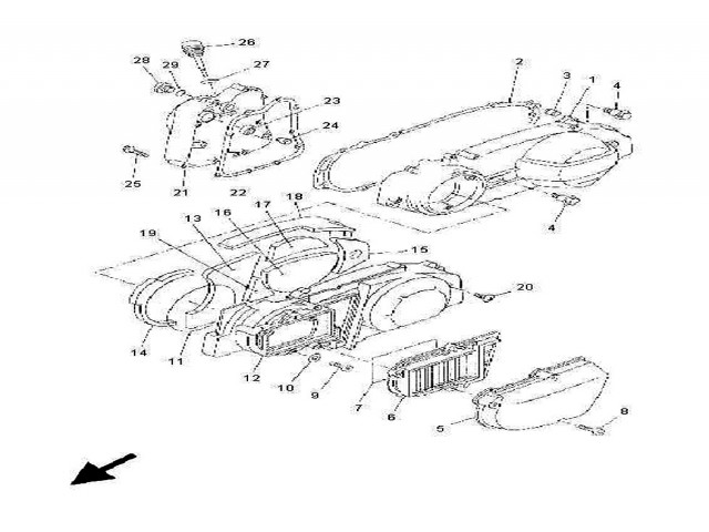 Embellecedor tapa variador Yamaha Xmax 250 2005-2006