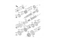 Eje secundario del cambio Kawasaki Zx6r 600 - 636 cc 2005 - 2006