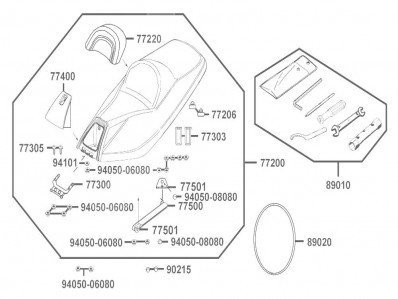 Asiento Kymco Xciting 250 2007-2009