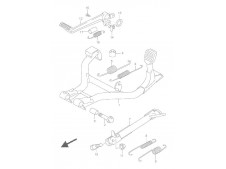 Pedal freno trasero Suzuki Bandit 650 2005 - 2006 - 650 S - 650 N - 650 ABS