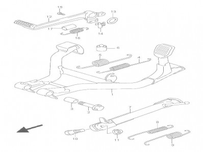 Pedal freno trasero Suzuki Bandit 650 2005 - 2006 - 650 S - 650 N - 650 ABS