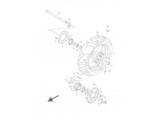 Rueda trasera ABS Suzuki Bandit 650 2005 - 2006 - 650 S - 650 N - 650 ABS