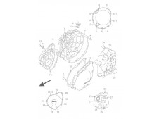 TAPA EMBRAGUE DE MOTOR Suzuki Bandit 650 2005 - 2006 - 650 S - 650 N - 650 ABS