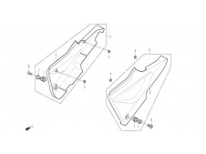 Cacha pequeña derecha Daelim Roadwin 125 R 2007 - 2011