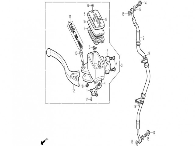 INTERRUPTOR FRENO DELANTERO Daelim Roadwin 125 R 2007 - 2011