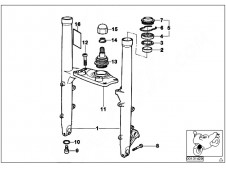 Soporte rotula inferior direccion Varios modelos Bmw R1150 rs 2000 - 2005