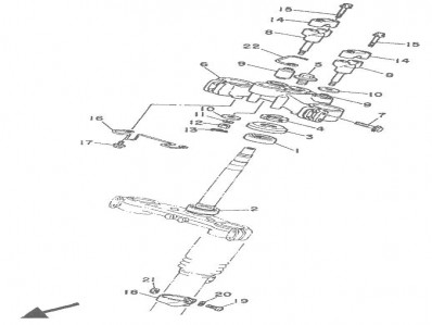 Tija superior Yamaha Super tenere 750 1989-1994
