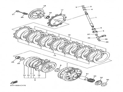 MAZA DE EMBRAGUE Yamaha R1 1000 cc 2004 - 2005
