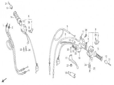 Cable acelerador Honda Cbr 600 1987 - 1990