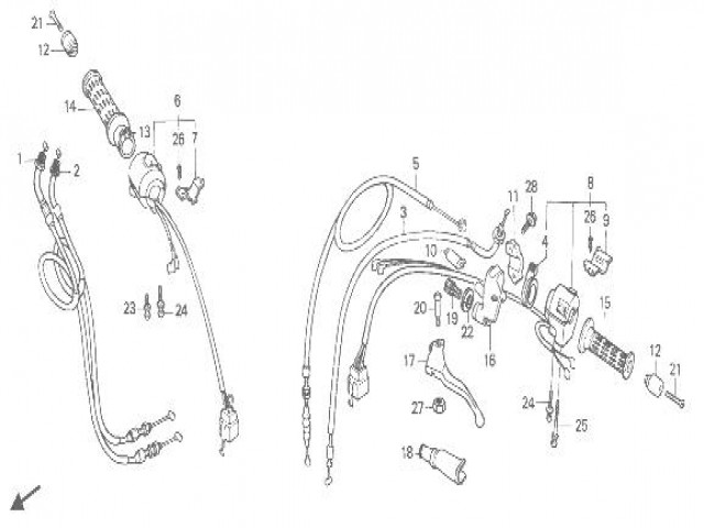 Cable embrague Honda Cbr 600 1987 - 1990