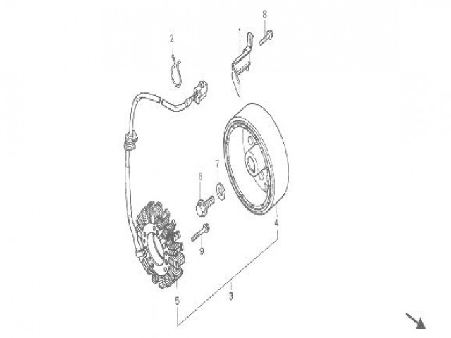 Volante magnetico Honda Cbr 600 1987 - 1990