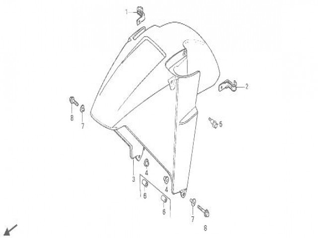 Aleta delantera Honda Cbr 600 1987 - 1990