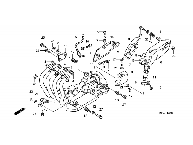 Colectores HONDA HORNET 600 2007-2010  recambios para moto