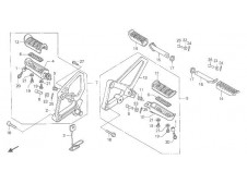 Soporte estribera delantero izquierdo Honda Cbr 600 1987 - 1990