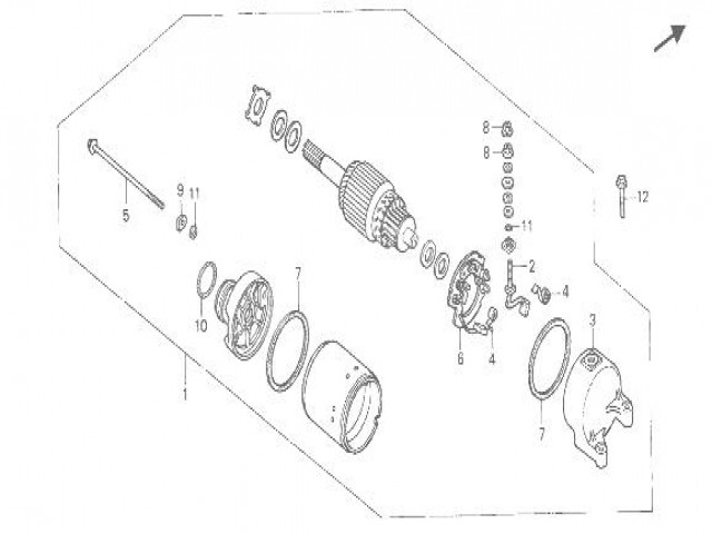 Motor arranque Honda Cbr 600 1987 - 1990