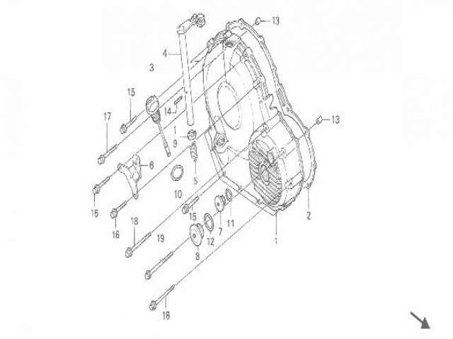 Tapa embrague de motor Honda Cbr 600 1987 - 1990