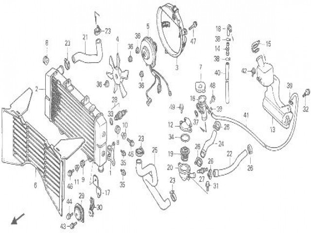 Rejilla radiador Honda Cbr 600 1987 - 1990