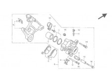 Soporte pinza freno trasera Honda Cbr 900 919 cc 1998 - 1999