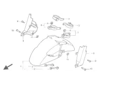 Aleta delantera blanca Honda Cbr 900 919 cc 1998 - 1999