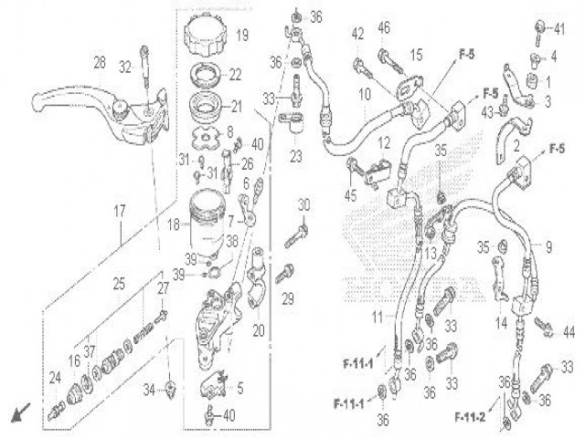 JUEGO LATIGUILLOS ABS DELANTEROS Honda Cb 1000 r 2008 - 2018